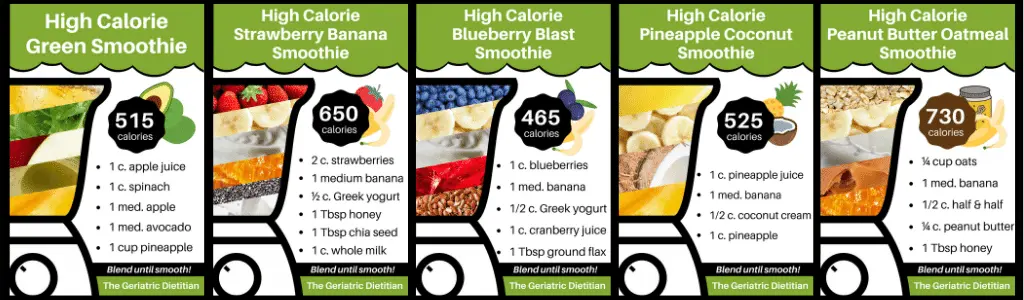 High Calorie Smoothies For Weight Gain The Geriatric Dietitian