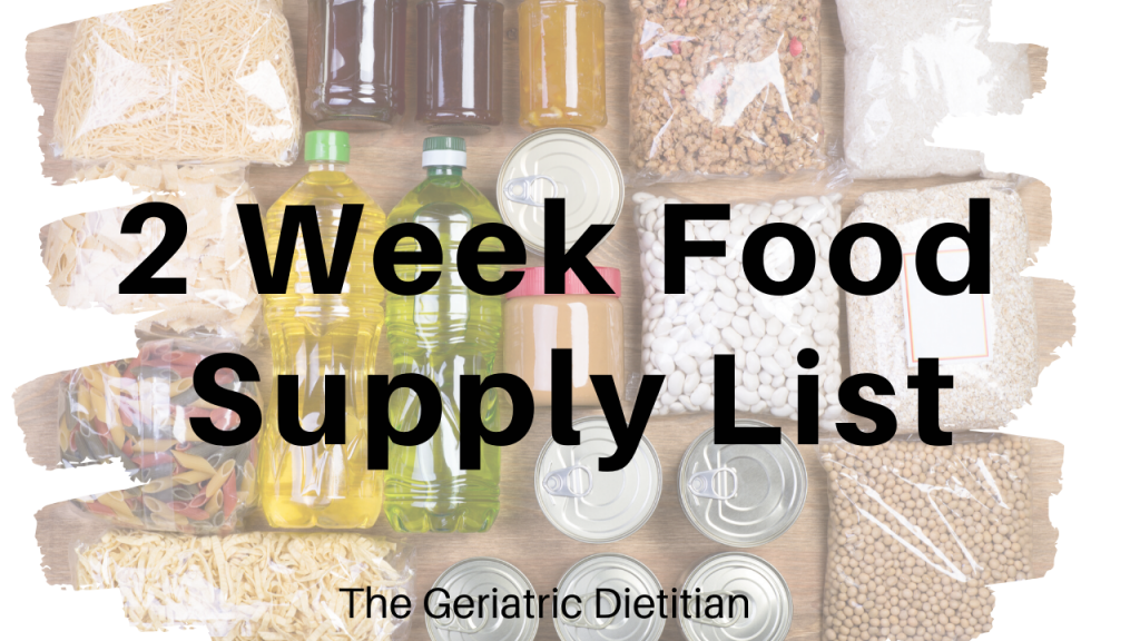 2 Week Food Supply List cover