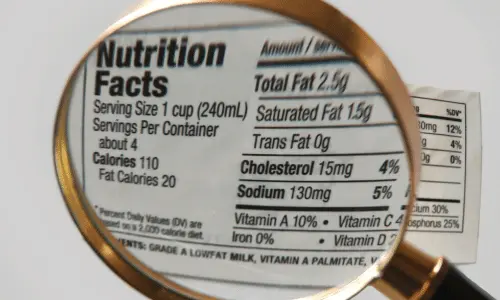 nutrition facts label