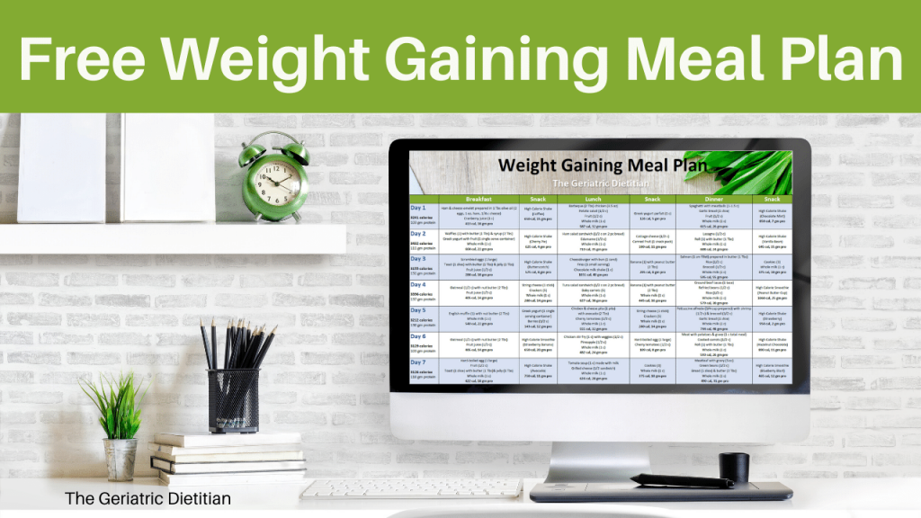 Free Weight Gaining Meal Plan Cover
