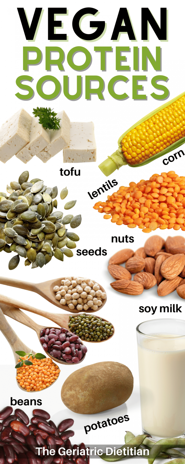 Vegan Protein Sources Chart [Free Download] - The Geriatric Dietitian