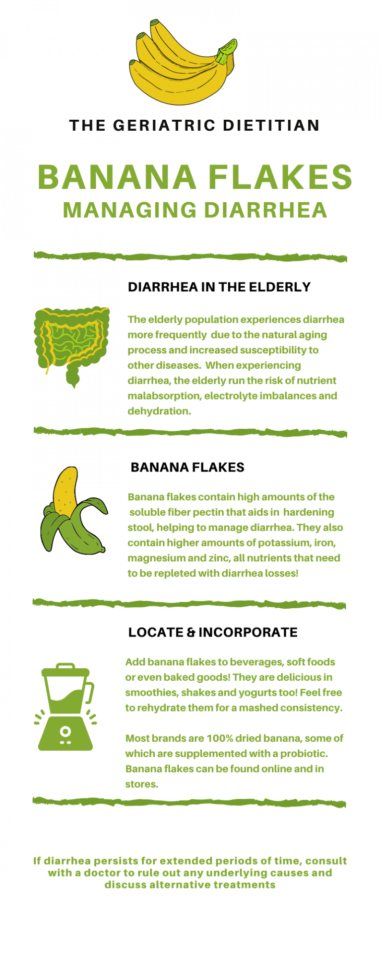 Try Banana Flakes for Managing Diarrhea The Geriatric Dietitian