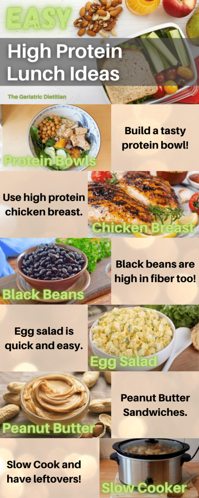 Easy High Protein Lunch Ideas - The Geriatric Dietitian