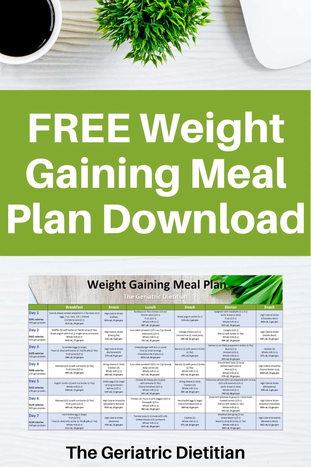 9 High Calorie Meals [FREE Meal Plan] - The Geriatric Dietitian