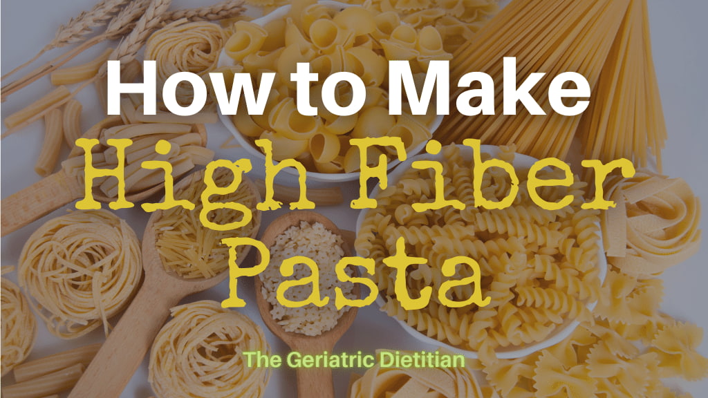 How to Make High Fiber Pasta.