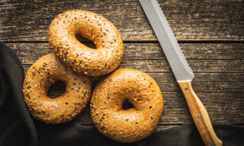 whole wheat bagels.