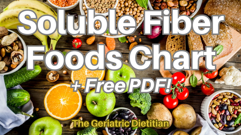 Soluble Fiber Foods Chart Free PDF The Geriatric Dietitian