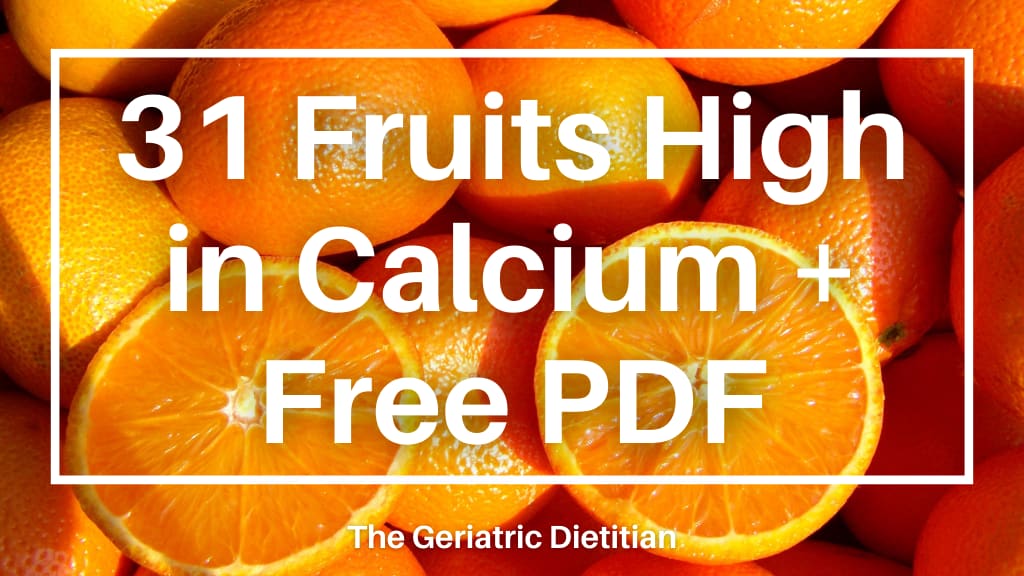 31 Fruits High in Calcium + Free PDF.